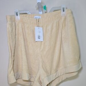 Danielle Bernstein Taupe Knit Fold Over Shorts Ladies‎ Sz XL